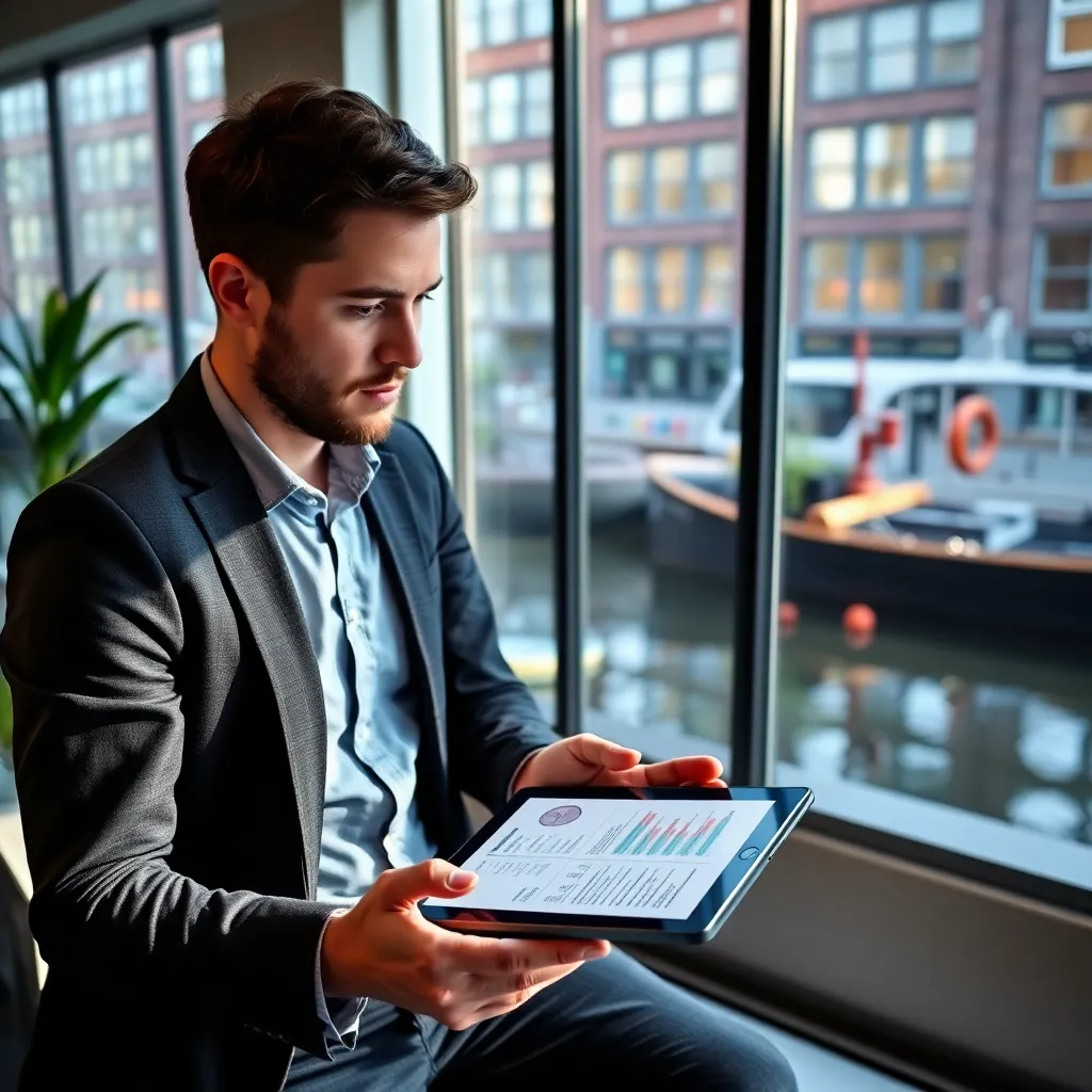 Persoon ontwikkelt zakelijke mindset in Nederlandse context